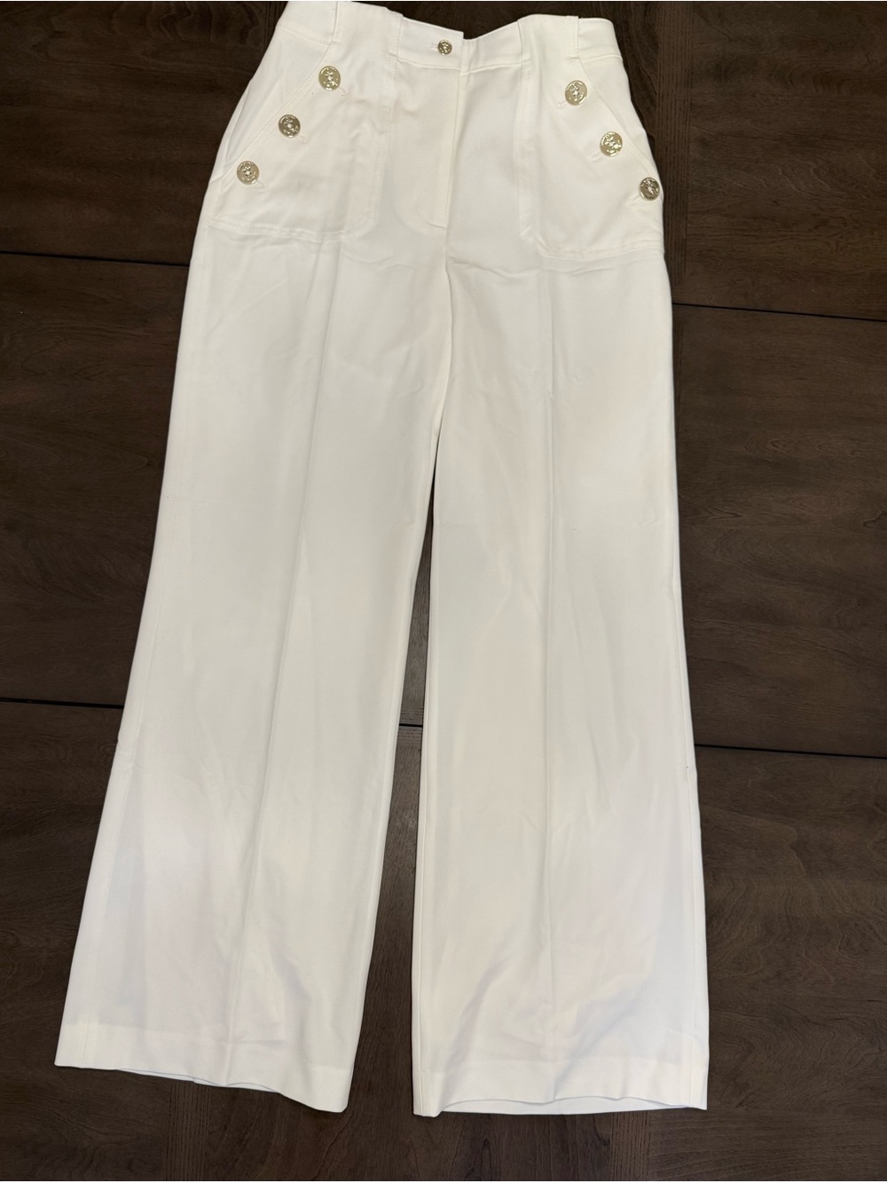 Tommy Hilfiger White Wide-Leg Sailor-Inspired Pants NWT